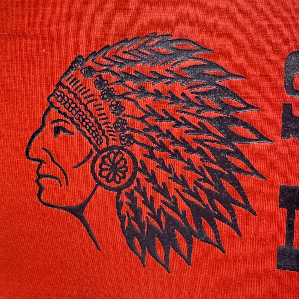 Shawnee Indians Football 2 Vintage Seat Cushions Red With Chief Logo Plymouth PA - Picture 14 of 15